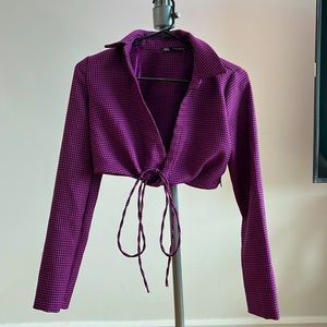 Zara Purple Crop Top